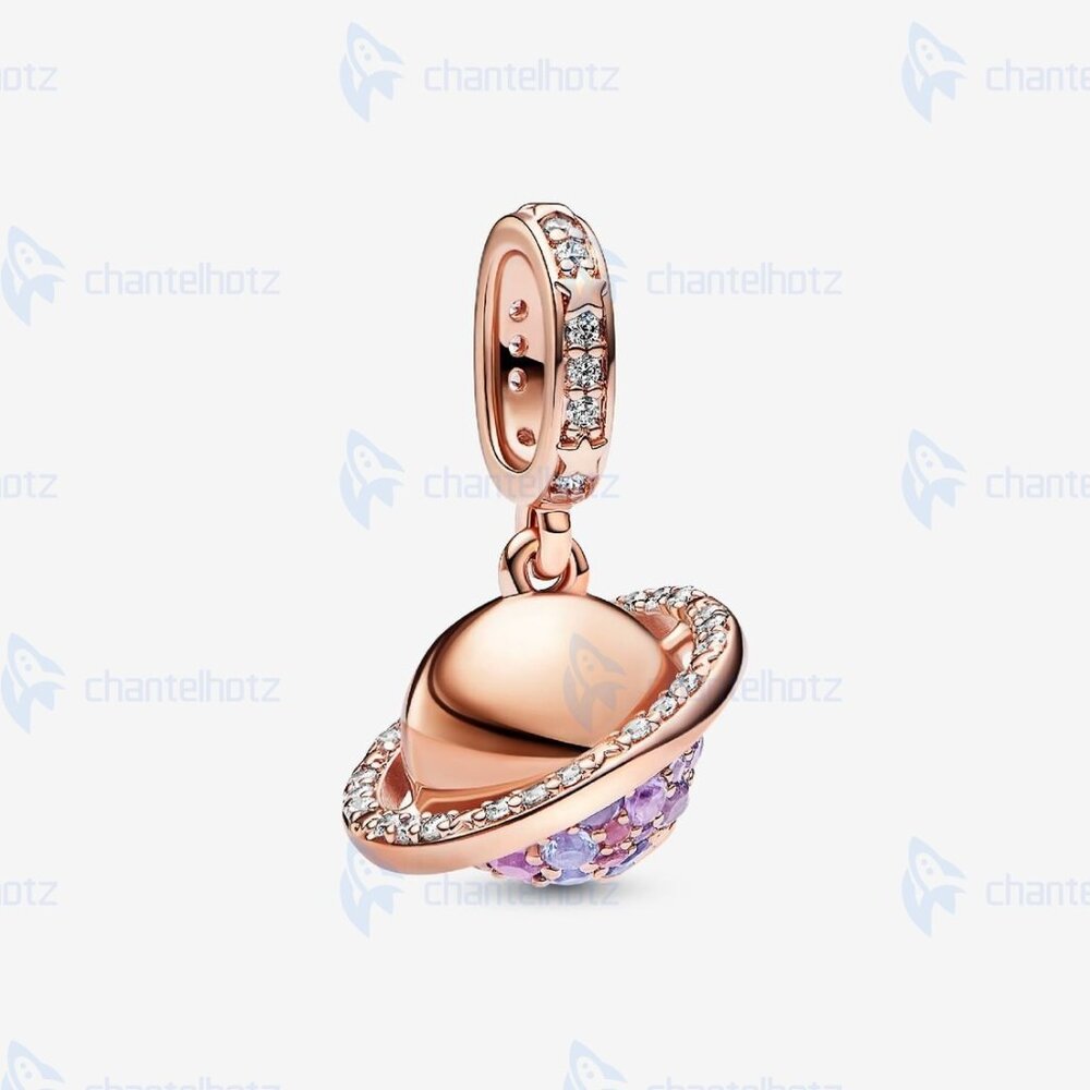 Pandora Planet Saturn Sparkling Dangle Charm